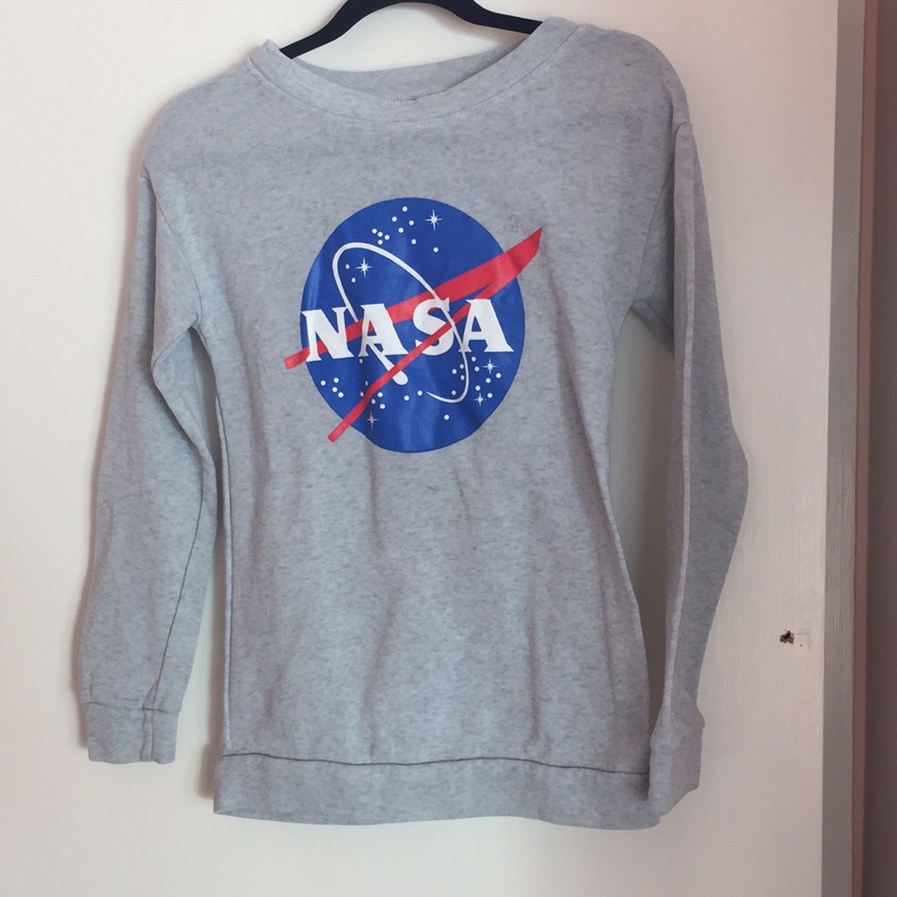 NASA graphic sweatshirt.